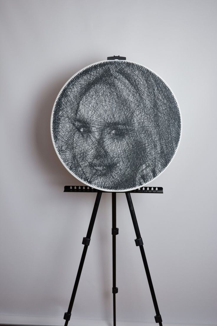 Personalized String Art Portrait – Handmade Single-Thread Wall Art | Unique Gift for Loved Ones | Kriyanta