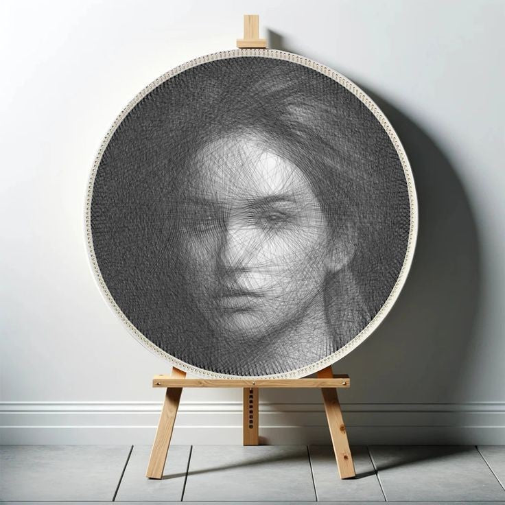 Personalized String Art Portrait – Handmade Single-Thread Wall Art | Unique Gift for Loved Ones | Kriyanta