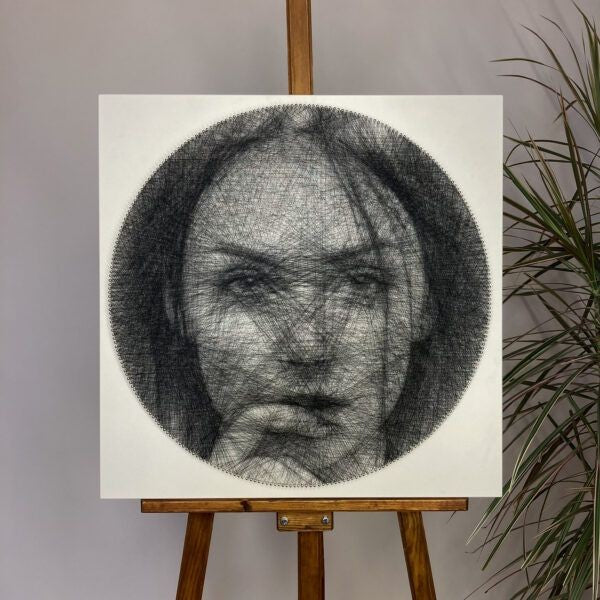 Personalized String Art Portrait – Handmade Single-Thread Wall Art | Unique Gift for Loved Ones | Kriyanta