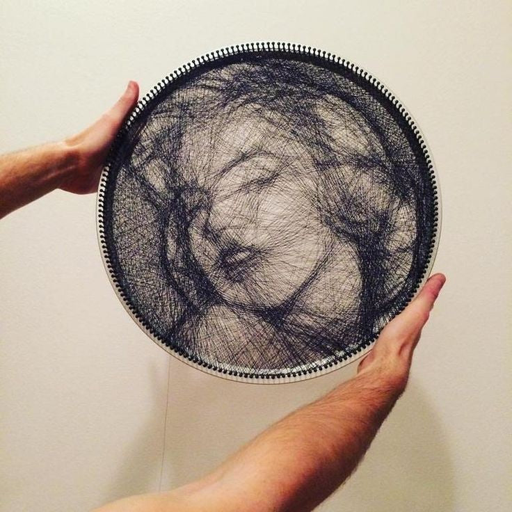 Personalized String Art Portrait – Handmade Single-Thread Wall Art | Unique Gift for Loved Ones | Kriyanta
