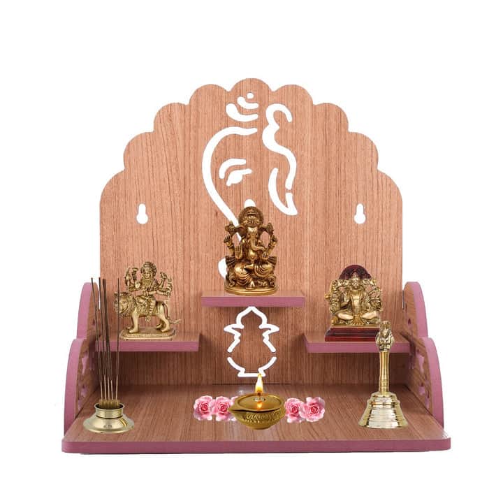 Handmade Beautiful Wooden Temple, Wall Hanging And Table Top Home Mandir Temple