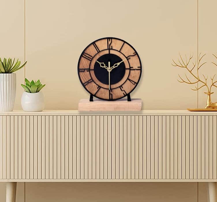 Numeric Wooden Table Clock