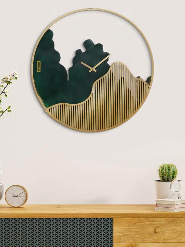 Nature Metall Wall Clock