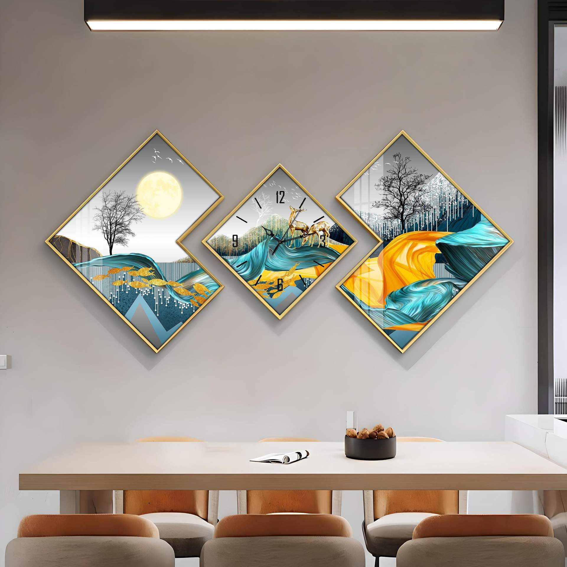 Full Moon Forest Premium Acrylic Wall Clock