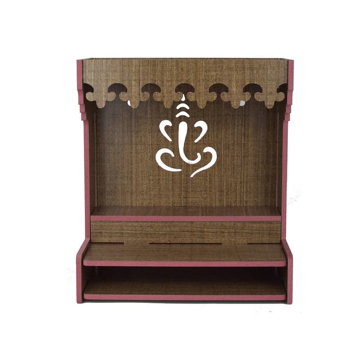 Beautiful Wooden Pooja Stand For Home, Temple For Home And Office | Puja Mandir For Home And Office Wall With Led Light - Image 19
