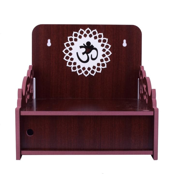Beautiful Small Acrylic Wooden Temple For Home And Office | Wall Hanging And Table Top Home Mandir | Acraylic Om Design Temple | Decor Beautiful Wooden Temple With Acrylic Om Design - Image 27