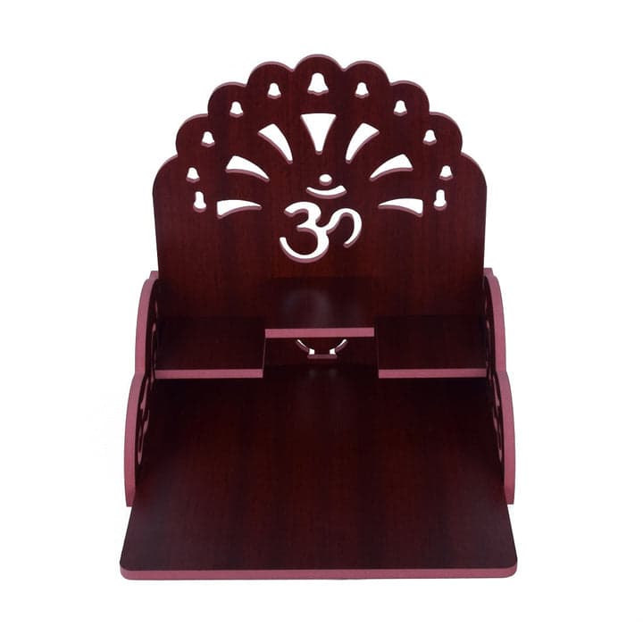 Wooden Handmade Beautiful Wooden Temple Wall Hanging And Table Top Home Temple - Image 3