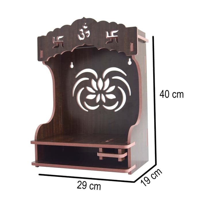 Wooden Bliss Shrine: Tranquil Spiritual Centerpiece | Temple For Home And Office | Wooden Bliss Shrine - Image 3