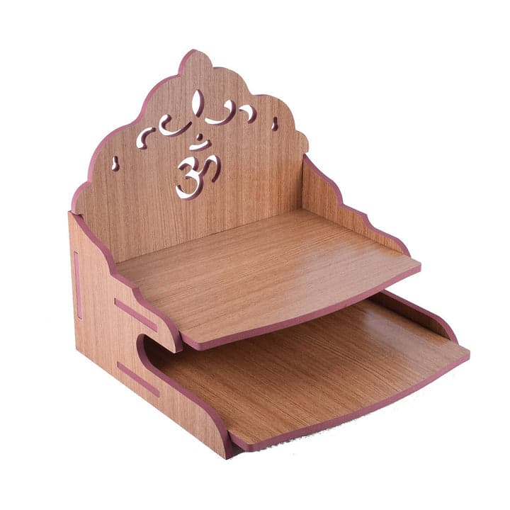 Handmade Beautiful Wooden Temple Wall Hanging And Table Top Home Temple - Image 3