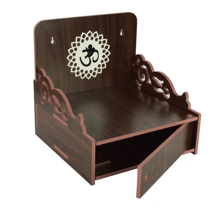 Beautiful Small Acrylic Wooden Temple For Home And Office | Wall Hanging And Table Top Home Mandir | Acraylic Om Design Temple | Decor Beautiful Wooden Temple With Acrylic Om Design - Image 6