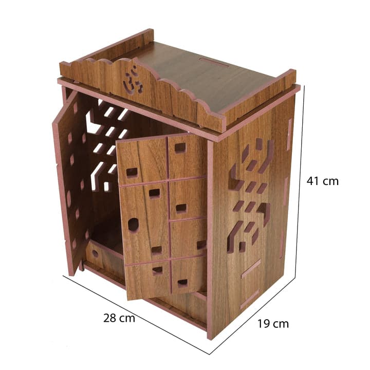 Beautiful Wooden Temple For Home And Offce | Small Temple For Home And Office - Image 9