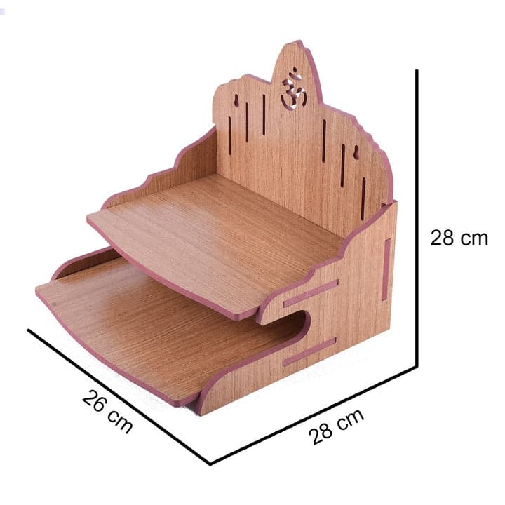 Beautiful Mdf Wooden Temple, Home Wall Mounted - Image 7