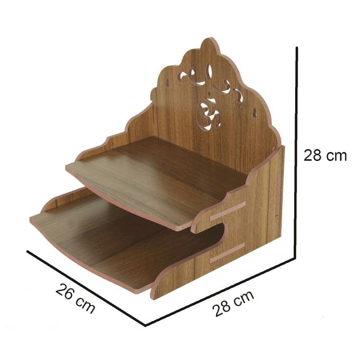 Handmade Beautiful Wooden Temple Wall Hanging And Table Top Home Temple - Image 15