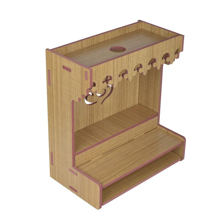 Beautiful Wooden Pooja Stand For Home, Temple For Home And Office | Puja Mandir For Home And Office Wall With Led Light - Image 5