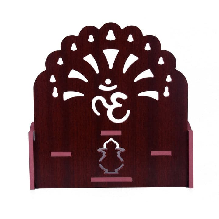 Wooden Handmade Beautiful Wooden Temple Wall Hanging And Table Top Home Temple - Image 4