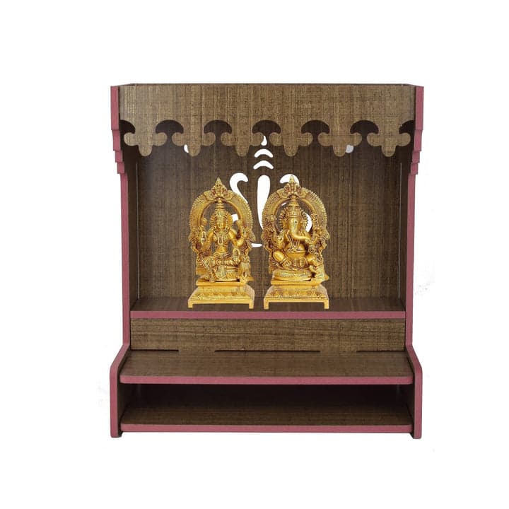 Beautiful Wooden Pooja Stand For Home, Temple For Home And Office | Puja Mandir For Home And Office Wall With Led Light - Image 20