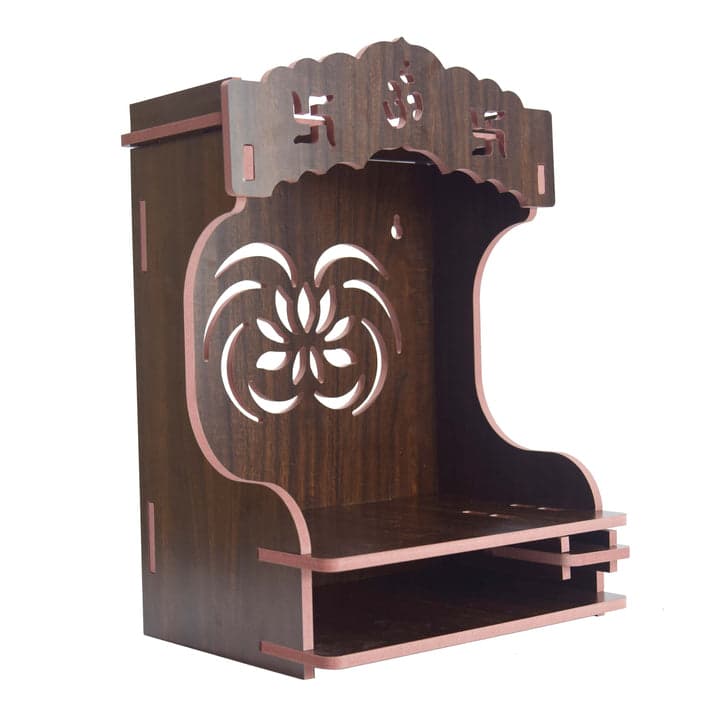 Wooden Bliss Shrine: Tranquil Spiritual Centerpiece | Temple For Home And Office | Wooden Bliss Shrine - Image 4