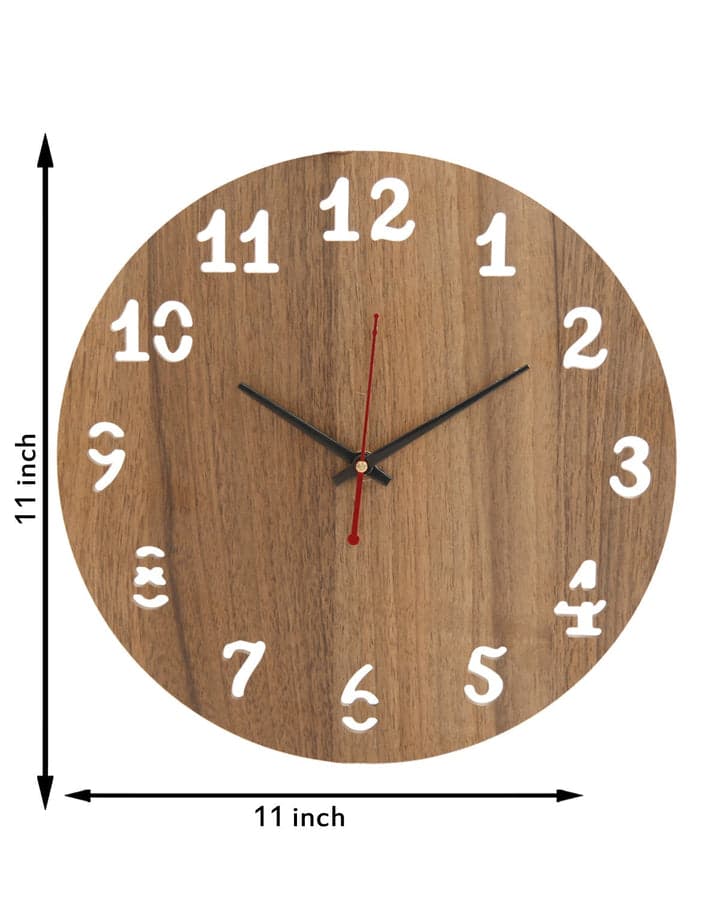 Wooden Wood Carving Wall Clock For Home, Hall, Bedroom, Living Room & Office - Image 7