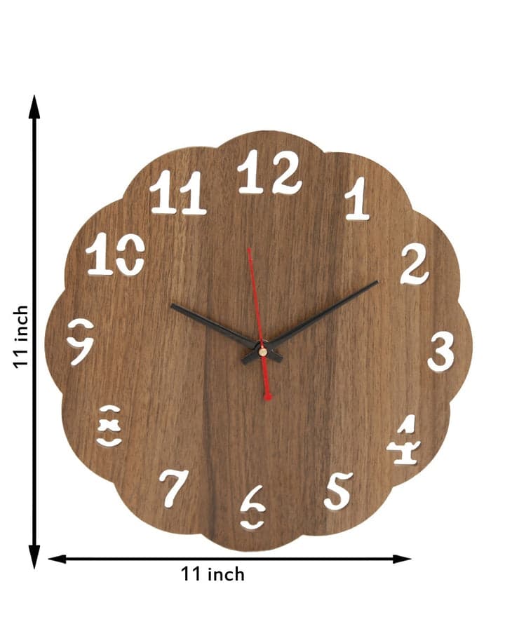 Wooden Wood Carving Wall Clock For Home, Hall, Bedroom, Living Room & Office - Image 6