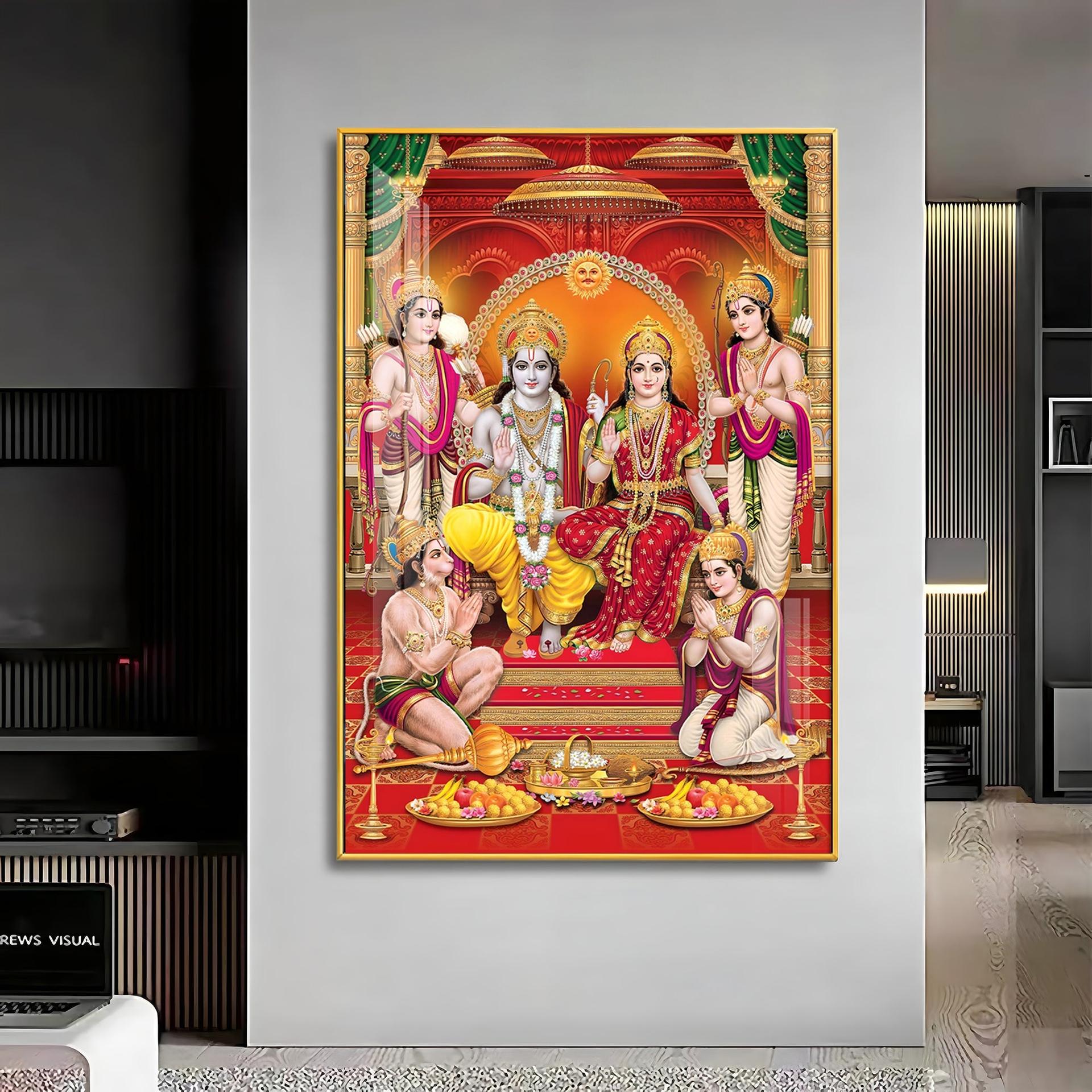 Shri Ram Darbar Premium Acrylic Vertical Wall Art - Image 8