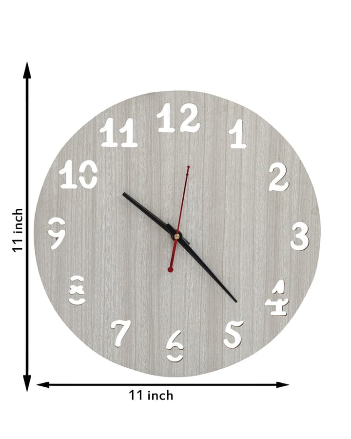 Wooden Wood Carving Wall Clock For Home, Hall, Bedroom, Living Room & Office