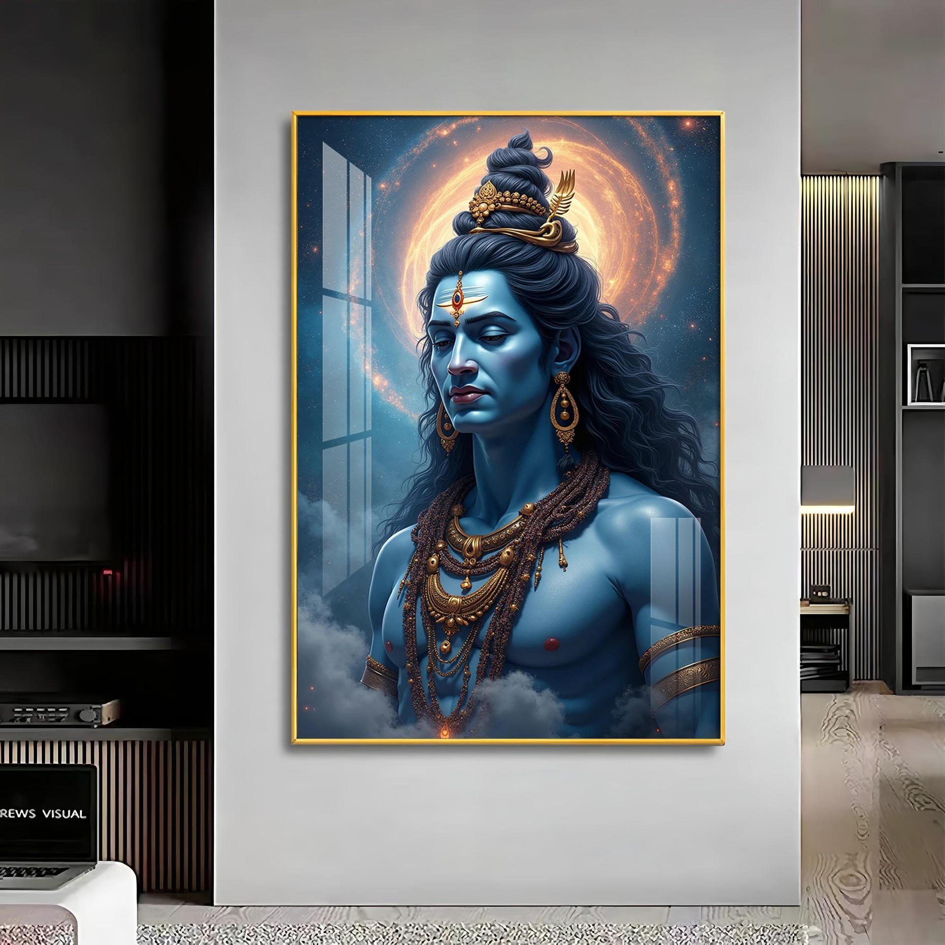 Sacred Vision Of Lord Shiva Premium Acrylic Wall Art - Image 9