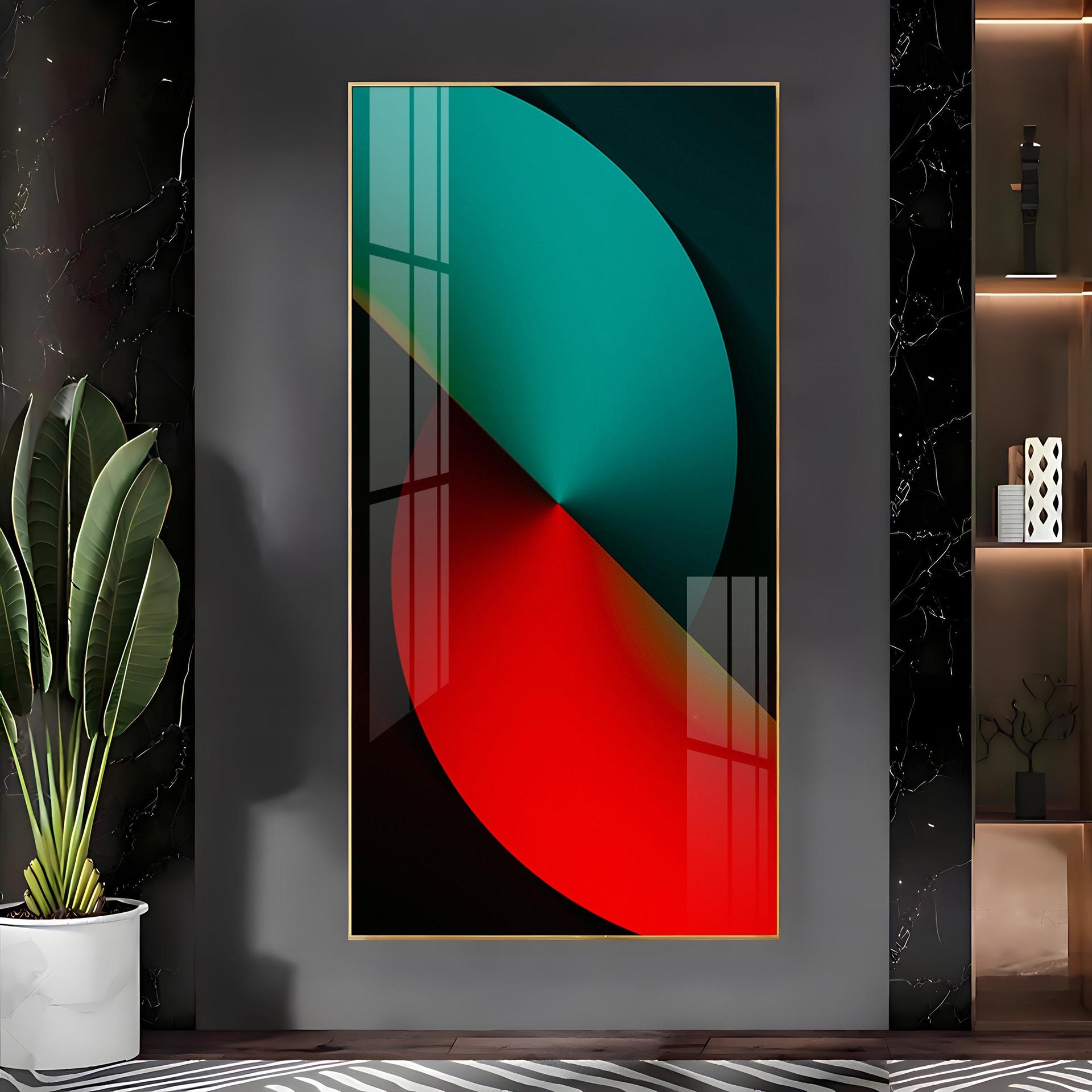 Sierra Dark Abstract Premium Acrylic Vertical Wall Art - Image 6