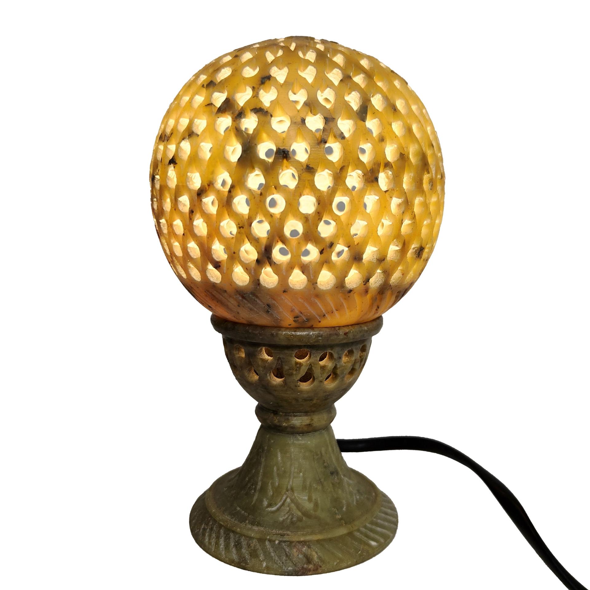 Hand-Carved Stone Lamps - Image 3