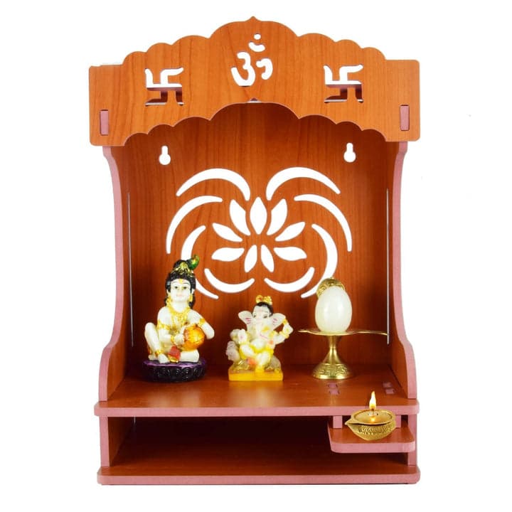 Wooden Bliss Shrine: Tranquil Spiritual Centerpiece | Temple For Home And Office | Wooden Bliss Shrine - Image 13