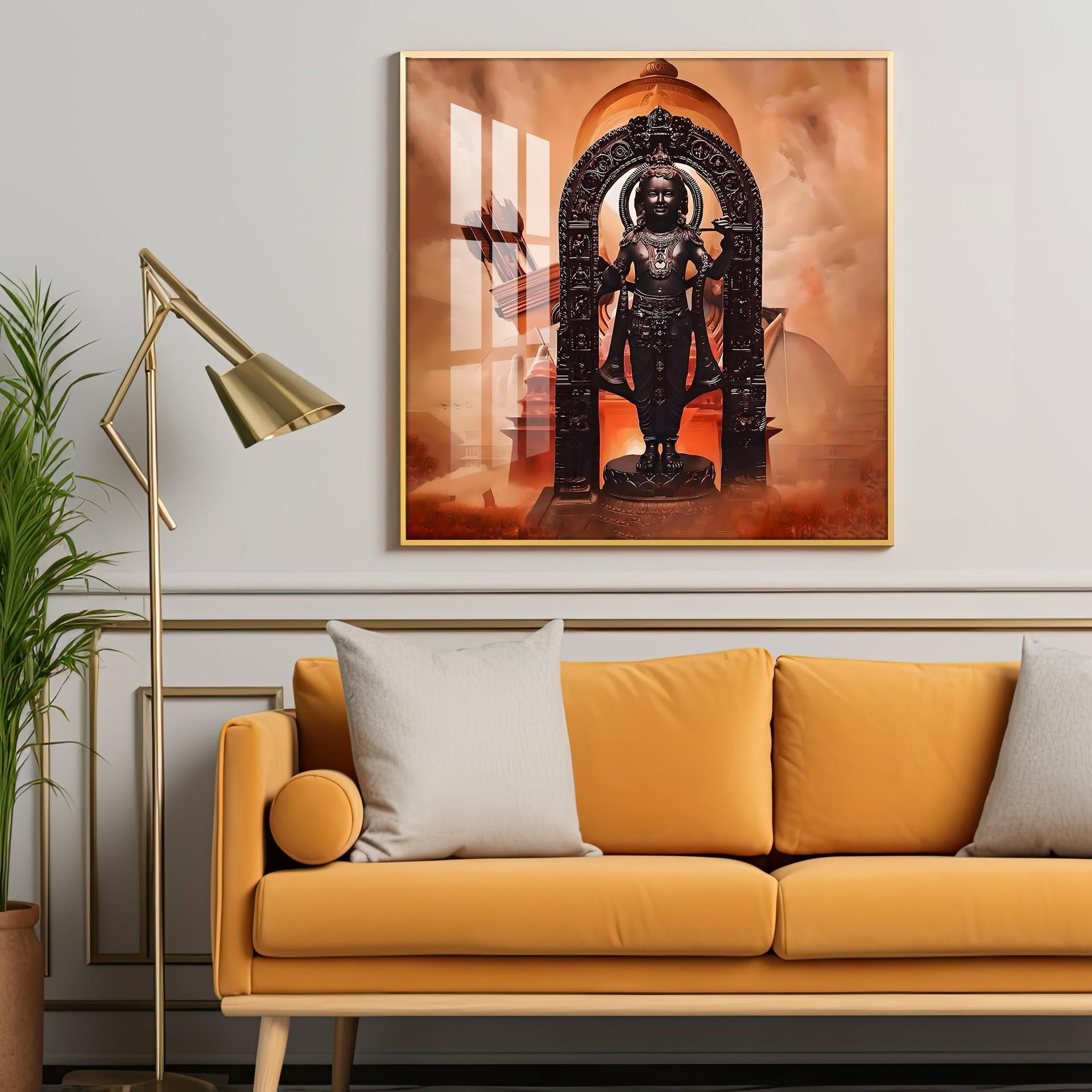 Ayodhya Ram Premium Acrylic Square Wall Art - Image 2