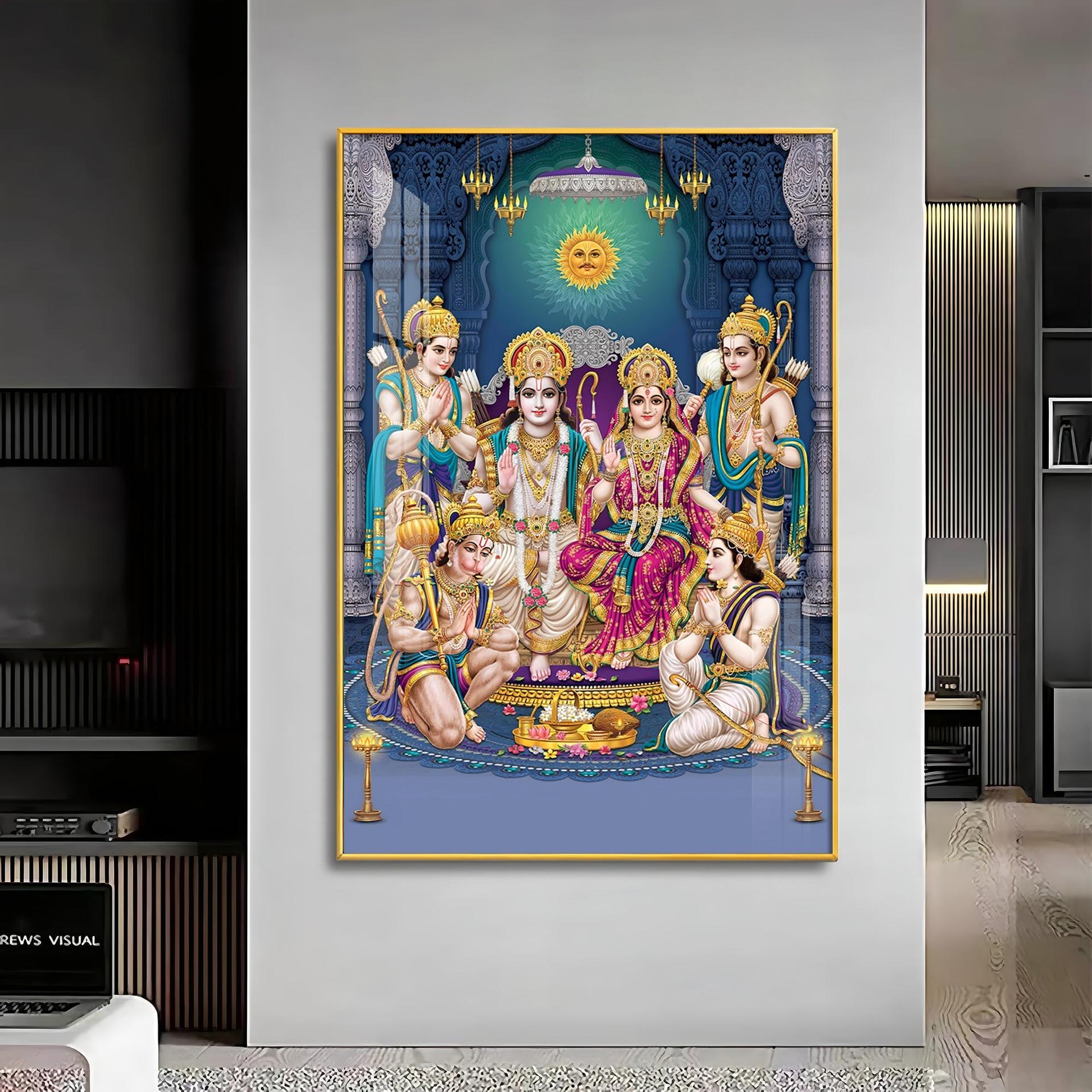 Ram Parivar Premium Acrylic Vertical Wall Art - Image 9