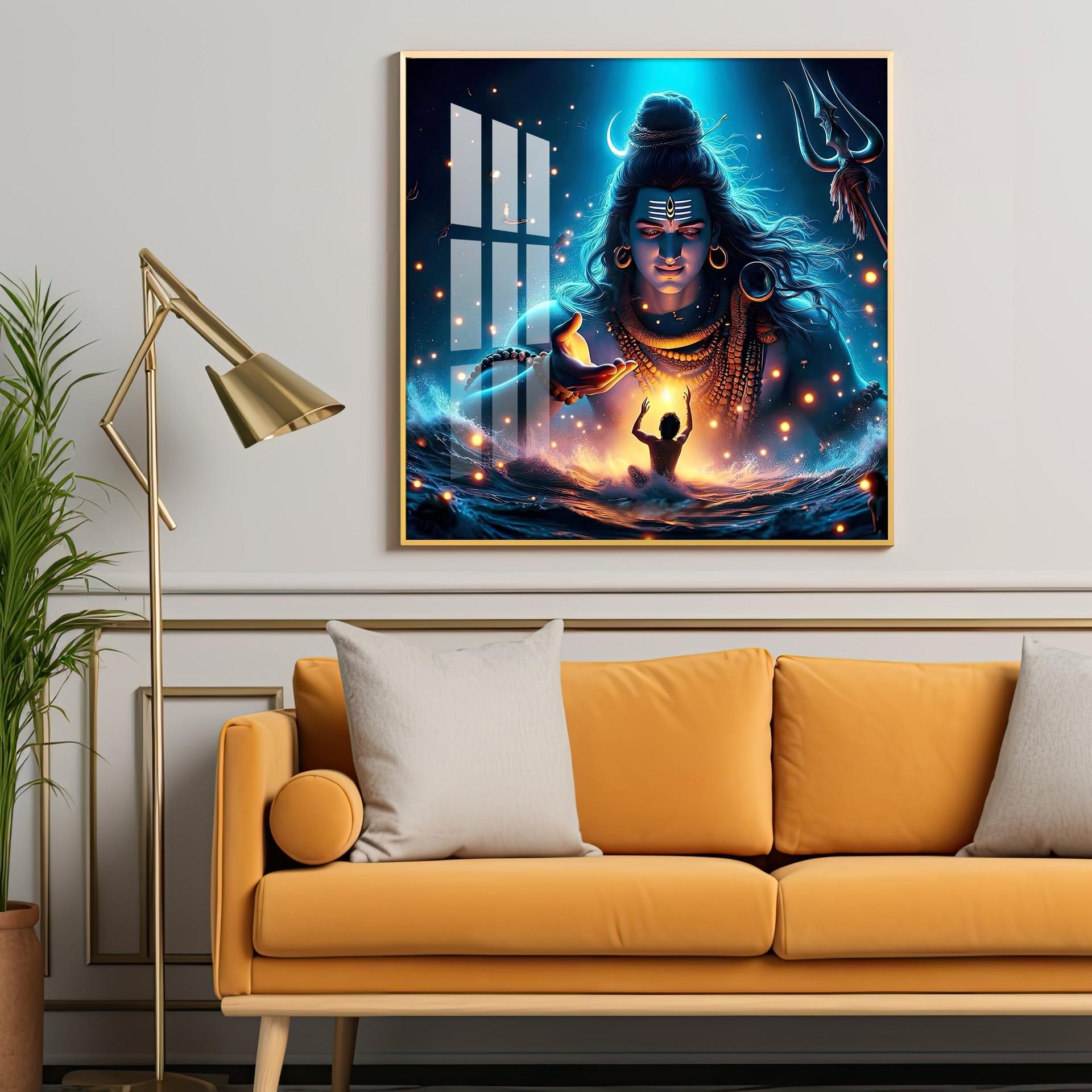 Cosmic Shiva Premium Acrylic Square Wall Art - Image 11
