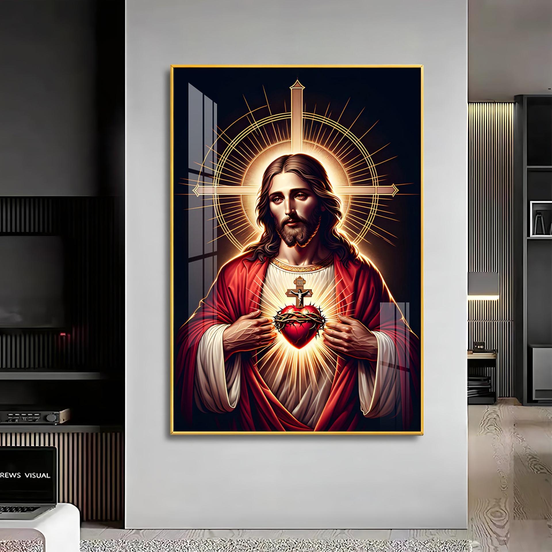 Canvas Of Christ's Love Premium Acrylic Vertical Wall Art - Image 10