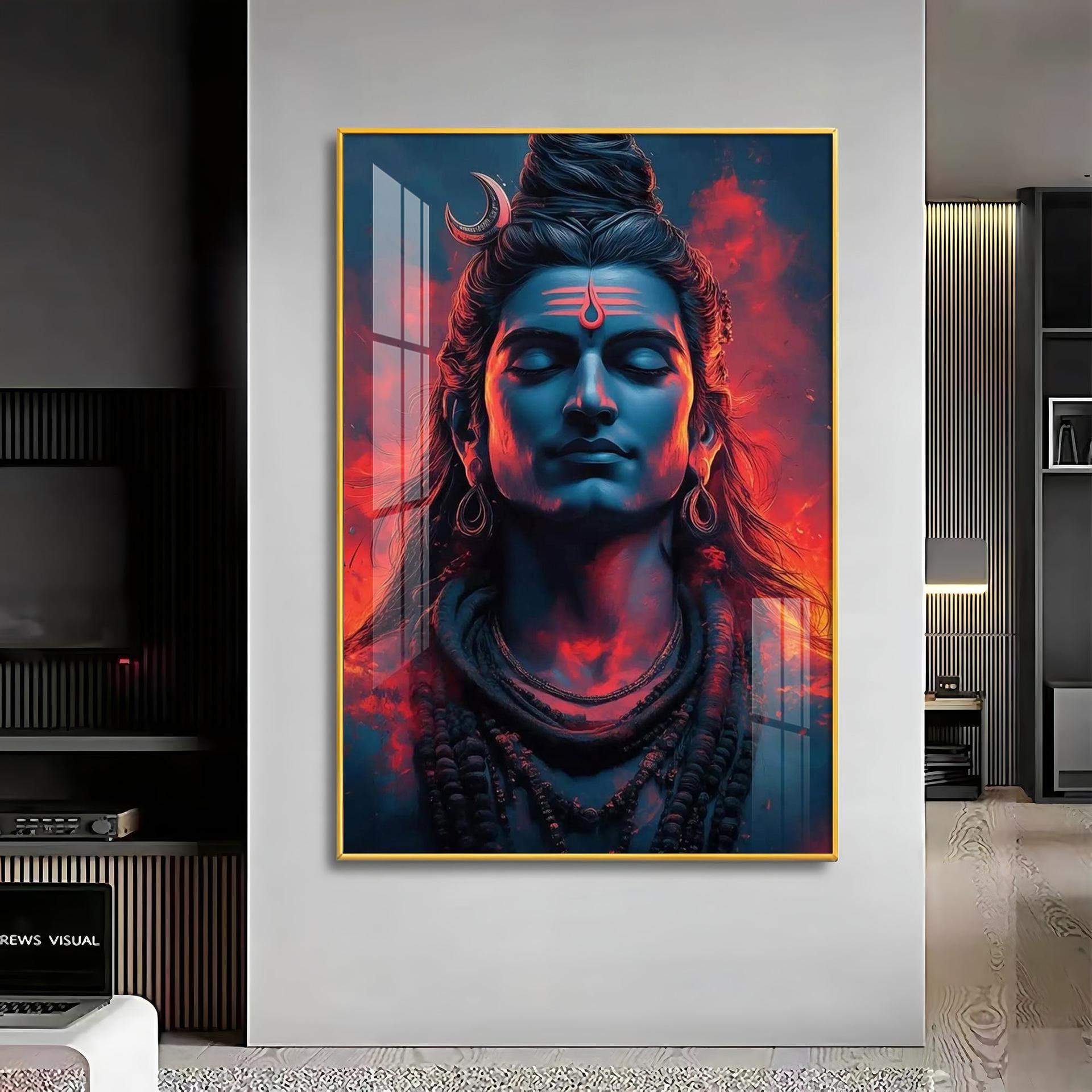 Eternal Essence Of Lord Shiva Premium Acrylic Wall Art - Image 9
