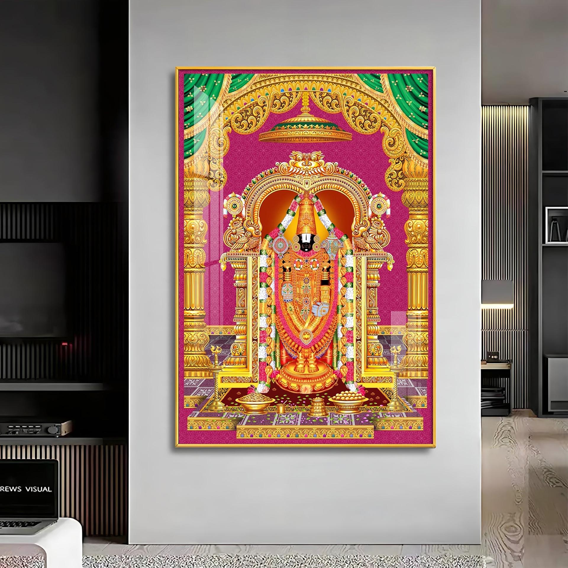 Sri Venkateswara Swamy Blessing Premium Acrylic Vertical Wall Art - Image 11