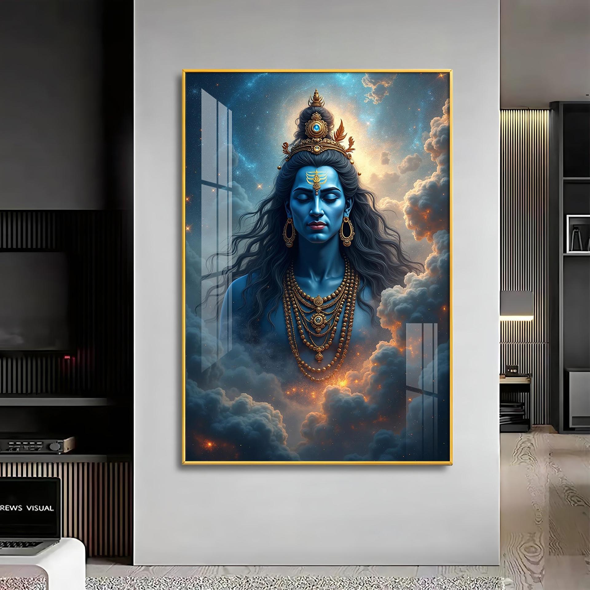 Celestial Shiva Sakti Premium Acrylic Wall Art - Image 8