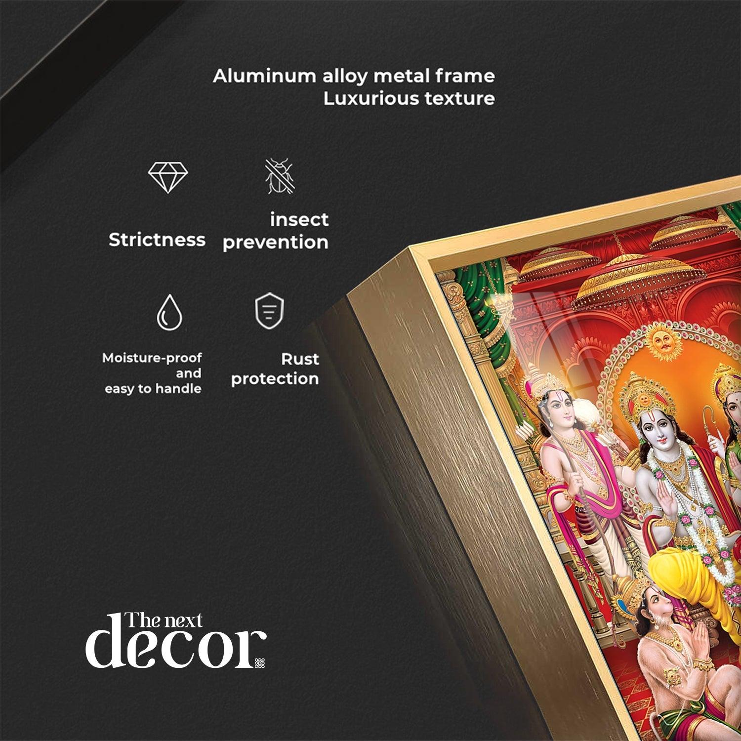 Shri Ram Darbar Premium Acrylic Vertical Wall Art - Image 7