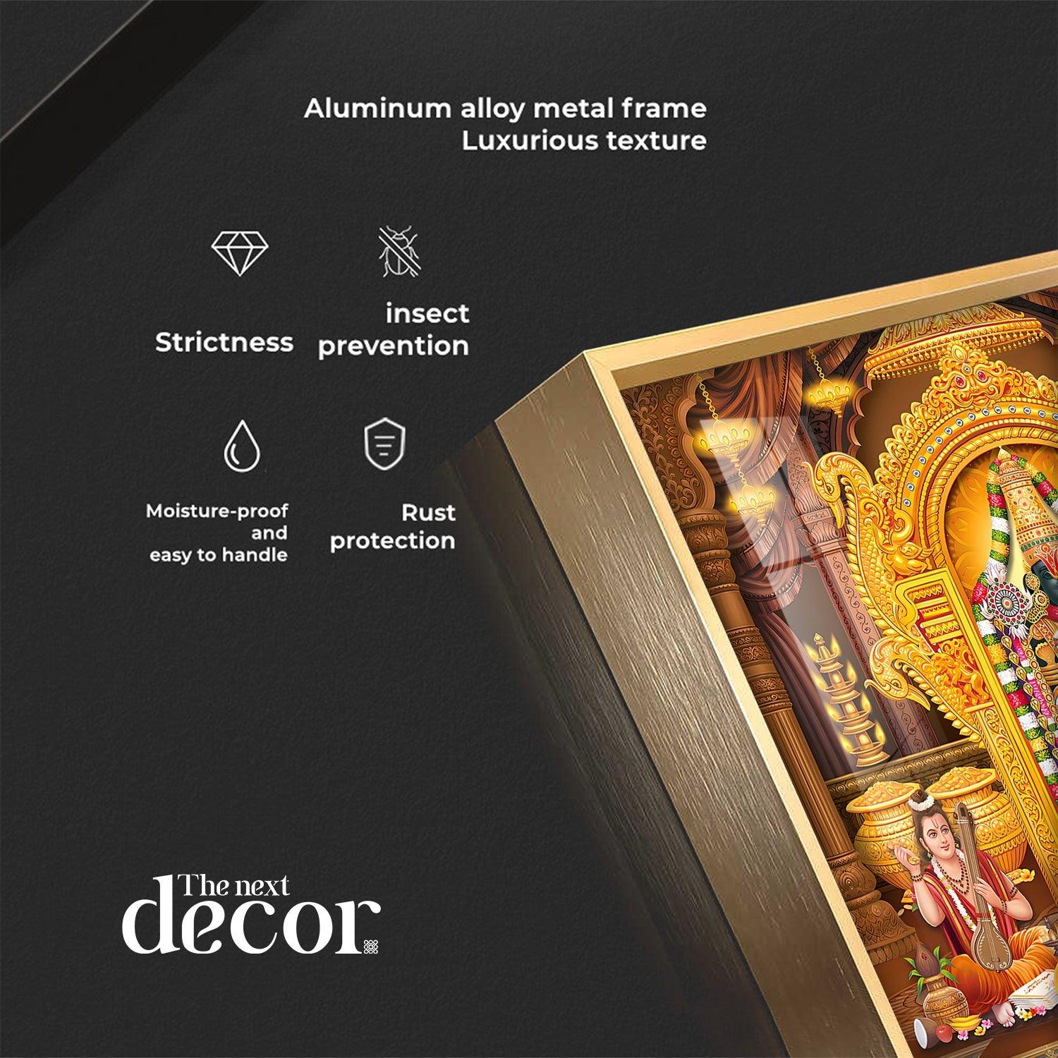 Venkateswara Maharaj Premium Acrylic Square Wall Art - Image 7