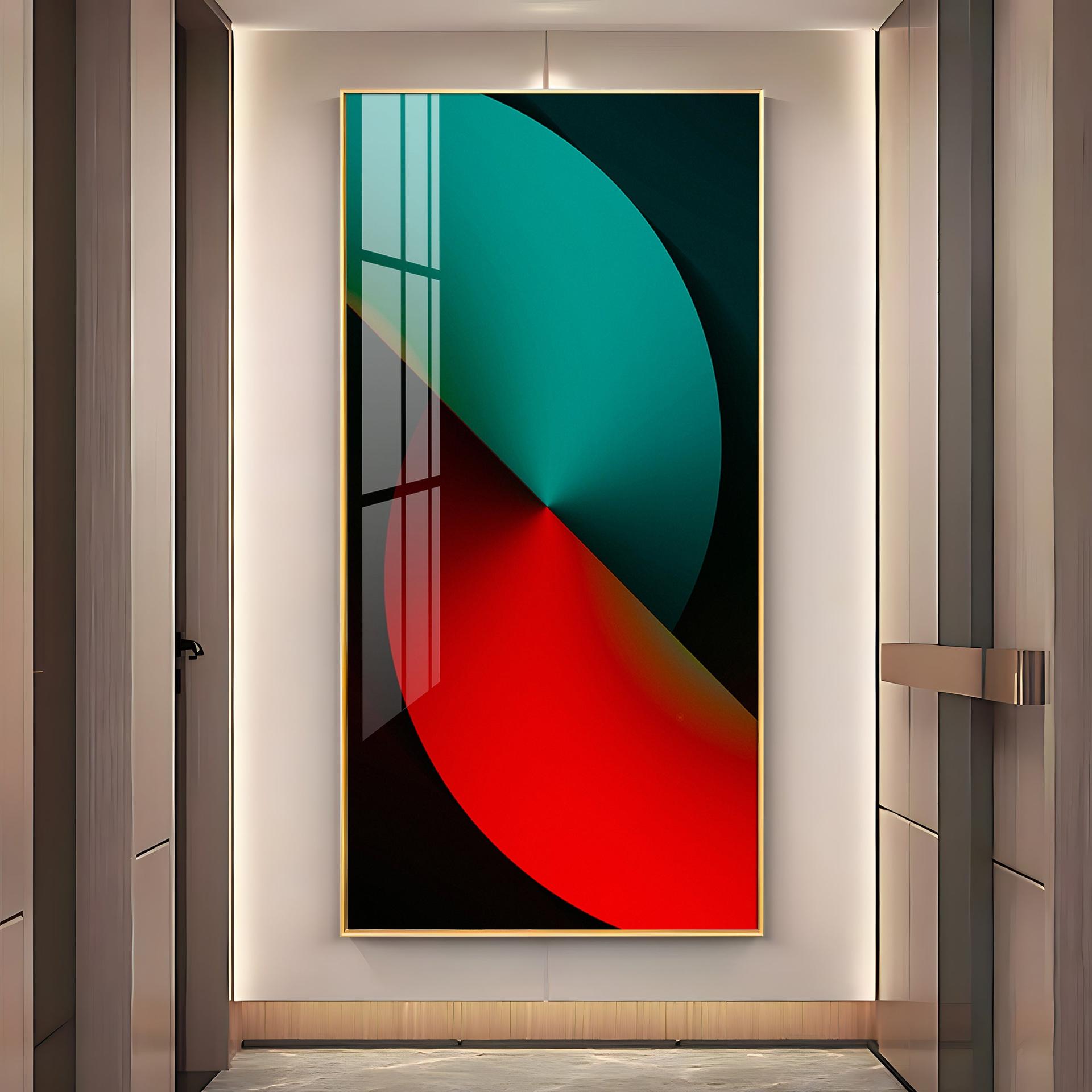Sierra Dark Abstract Premium Acrylic Vertical Wall Art - Image 9
