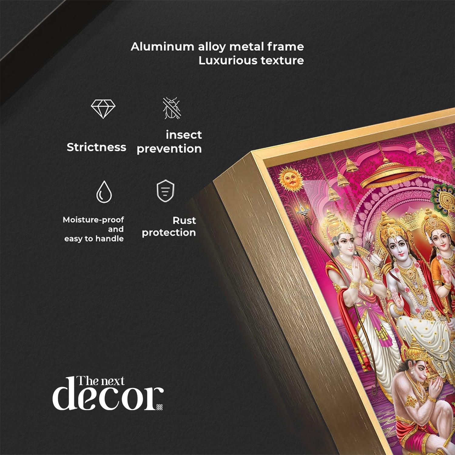 Ram Sita Darbar Premium Acrylic Vertical Wall Art - Image 4