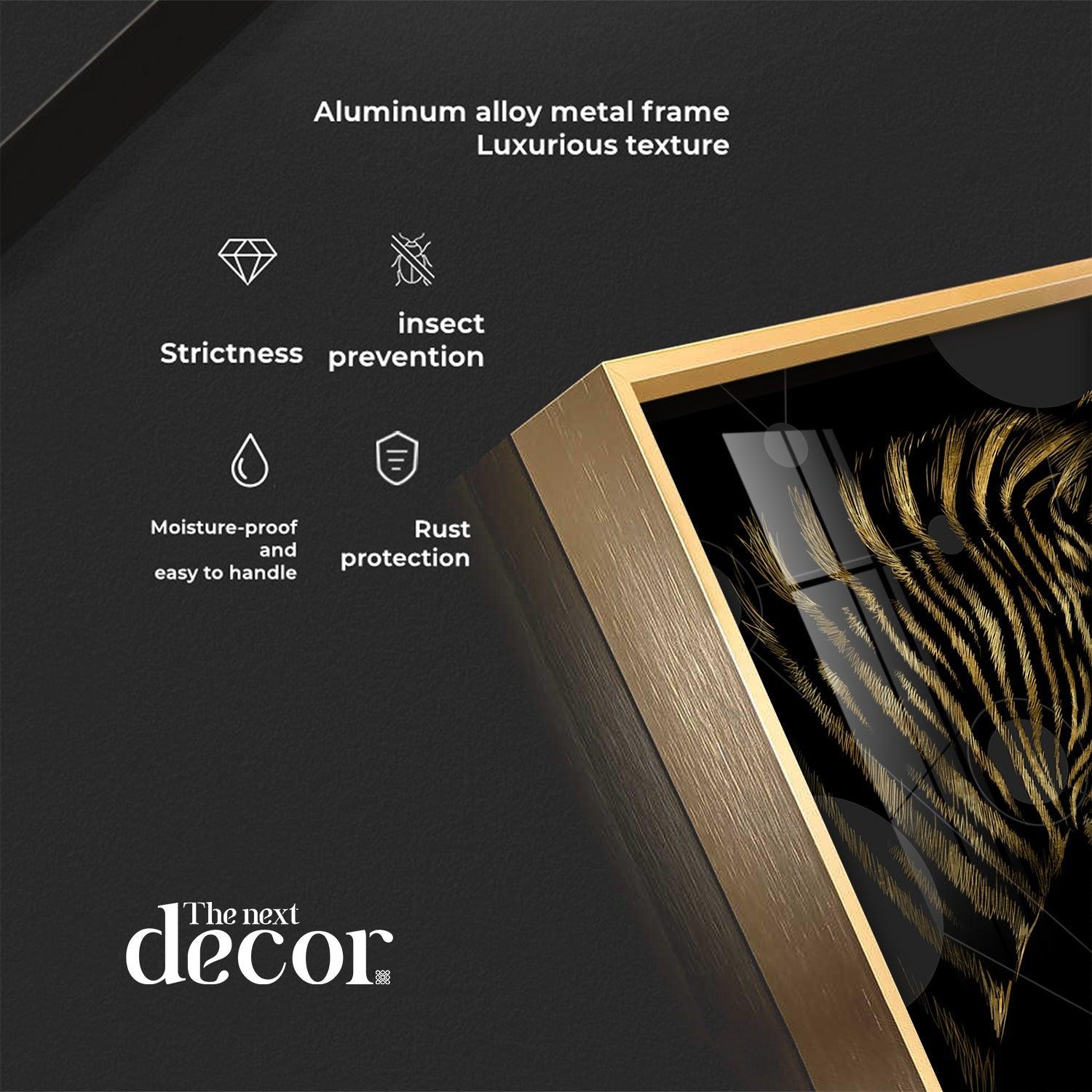 Modern Zebra Abstract Art Living Room Premium Acrylic Square Wall Art - Image 9
