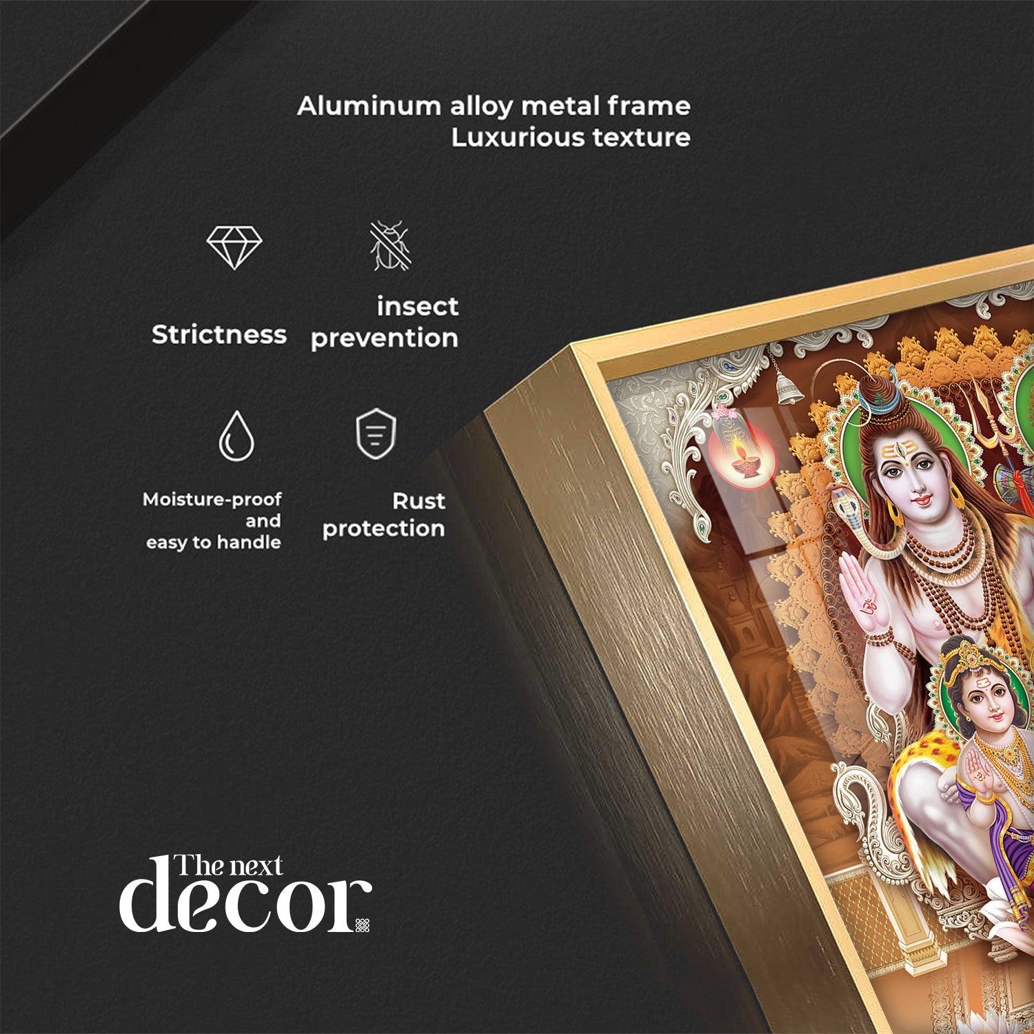 Shiv Parivar Premium Acrylic Square Wall Art - Image 7