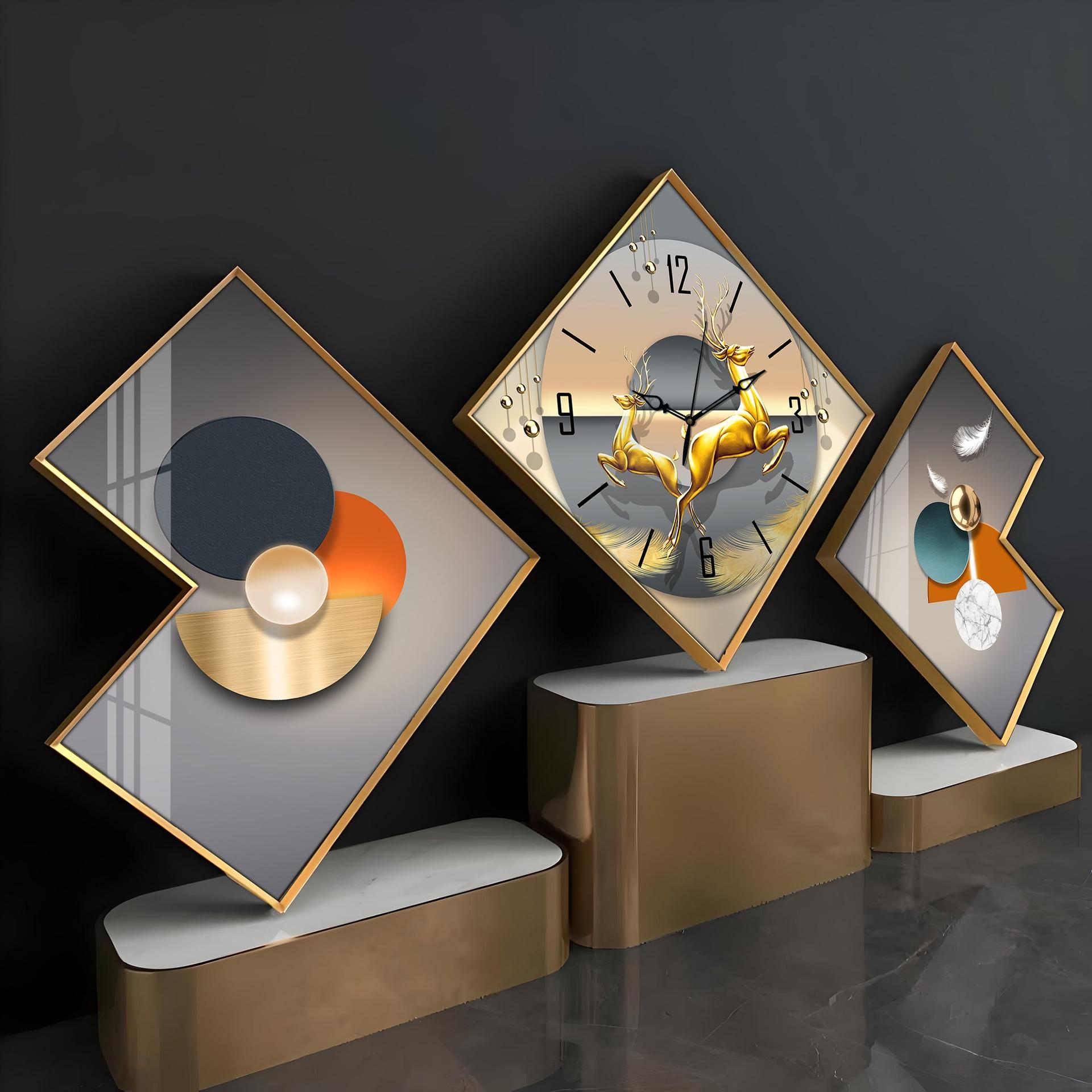 Golden Running Deer Premium Acrylic Wall Clock - Image 7