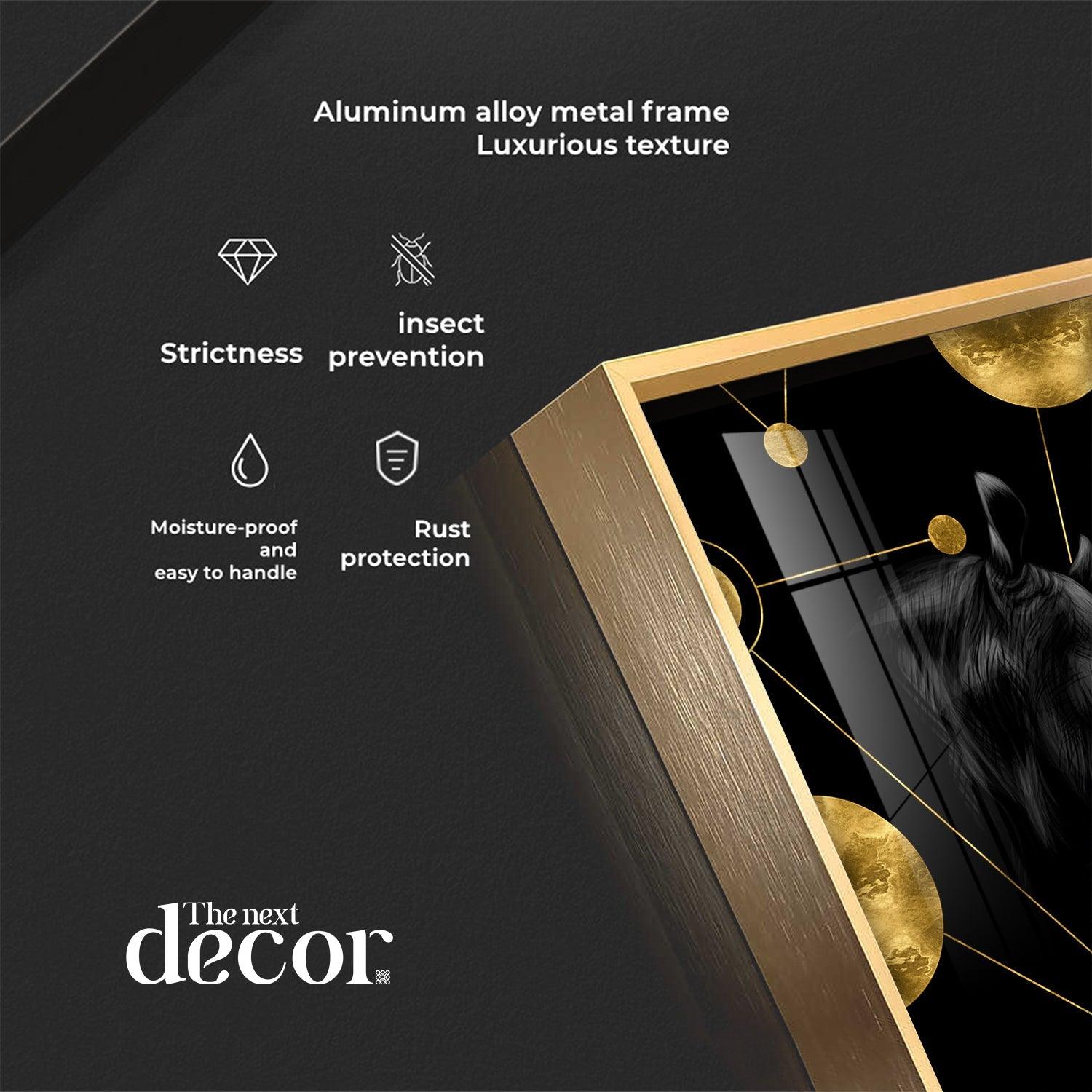 Golden Rhinoceros Luxury Art Premium Acrylic Square Wall Art - Image 9