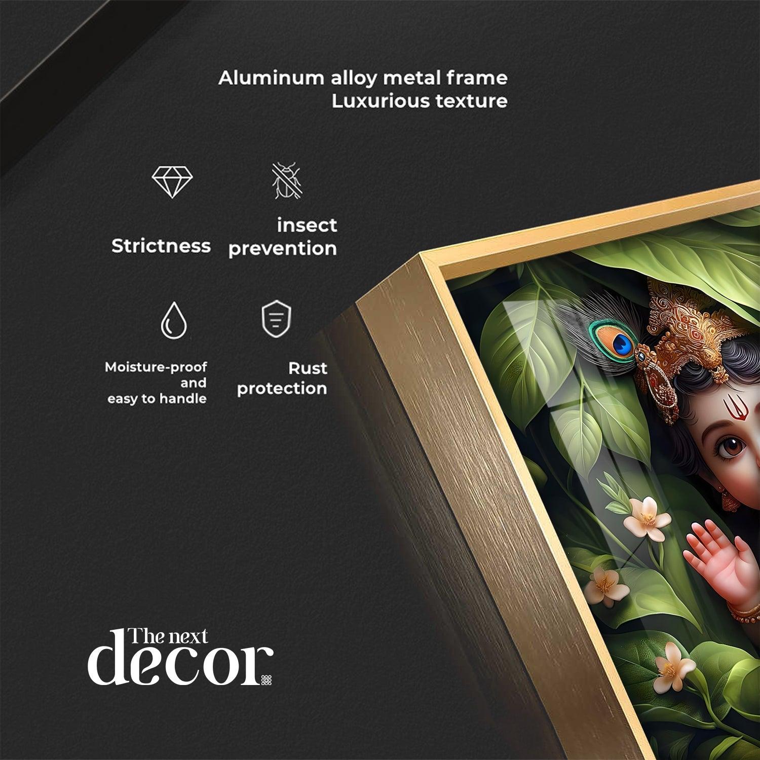 Ladoo Gopal Premium Acrylic Square Wall Art - Image 8