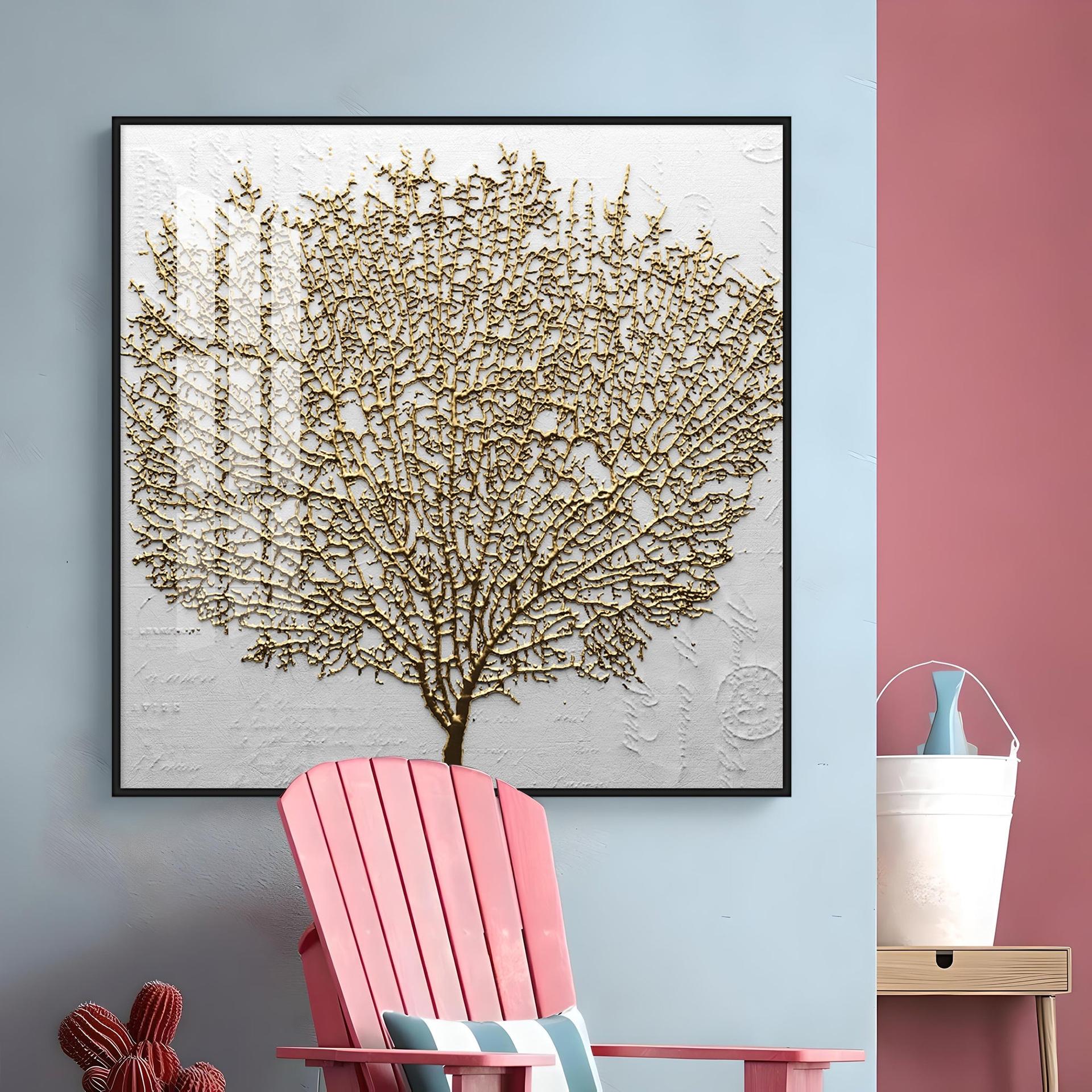 Golden Tree Premium Acrylic Square Wall Art - Image 14