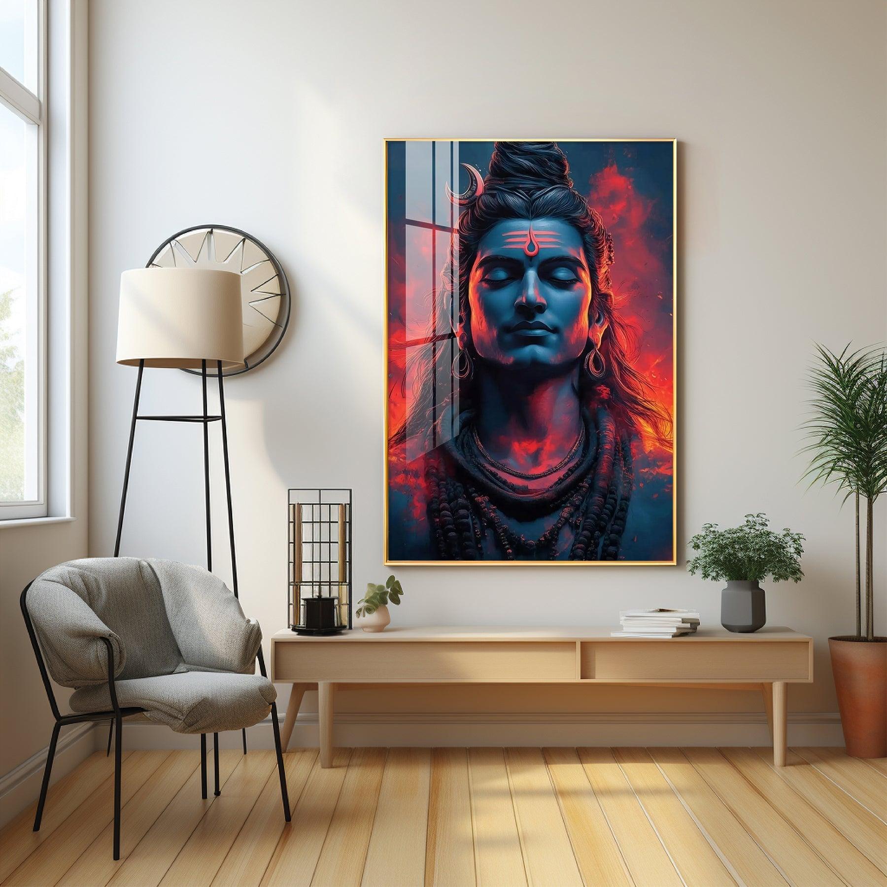 Eternal Essence Of Lord Shiva Premium Acrylic Wall Art - Image 4