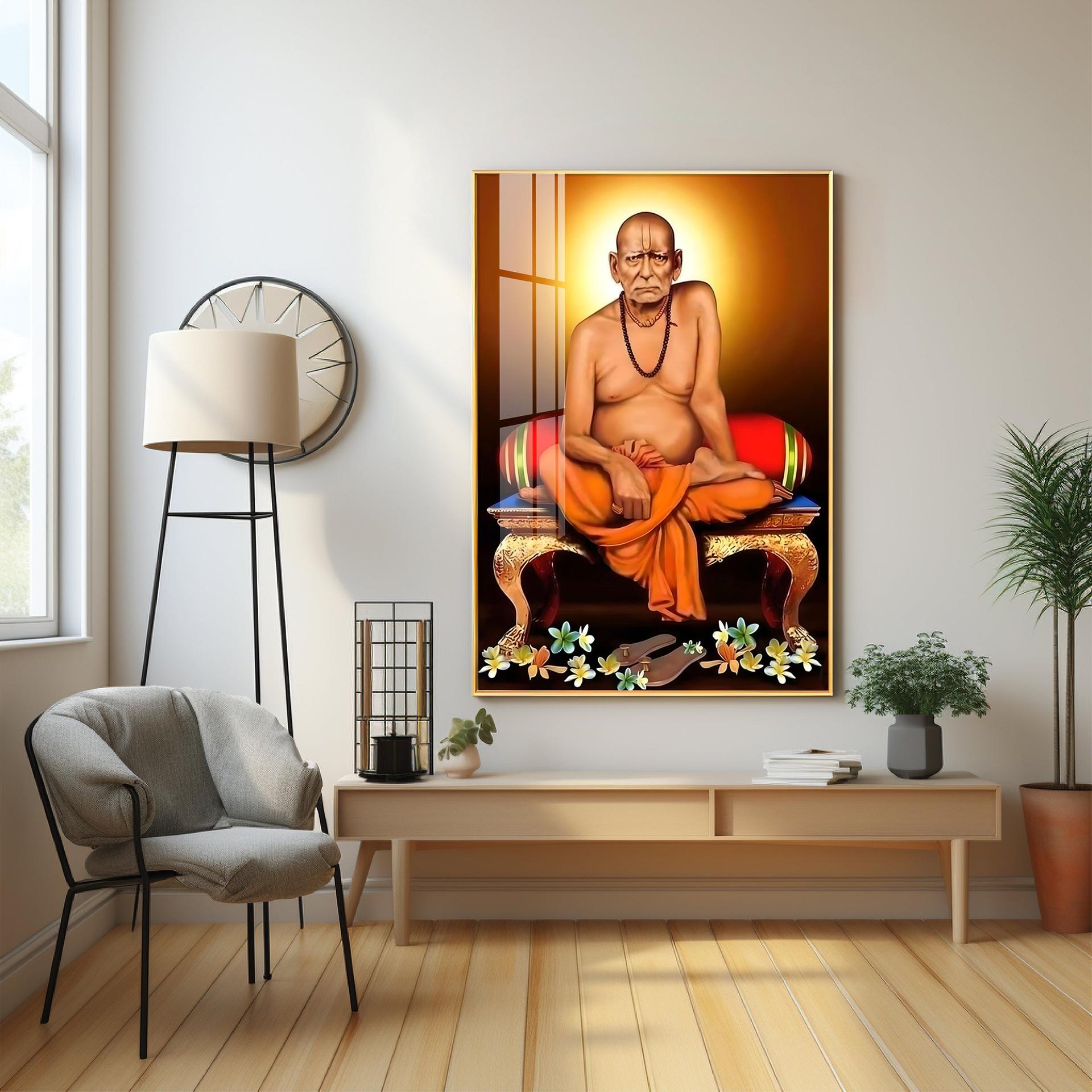 Portrait Of Shri Swami Samartha Premium Vertical Acrylic Wall Art - Image 4