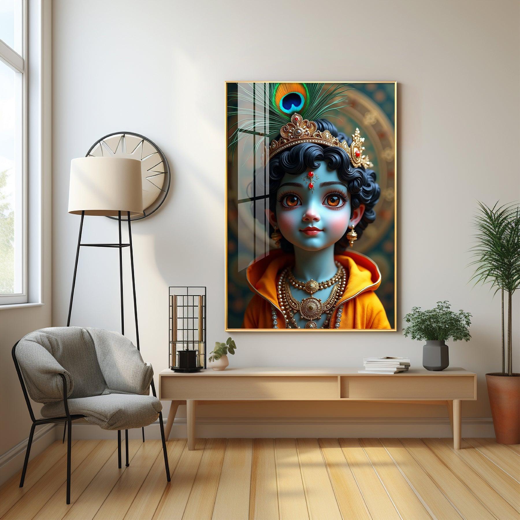 Infinite Krishna Imagery Premium Acrylic Wall Art - Image 2