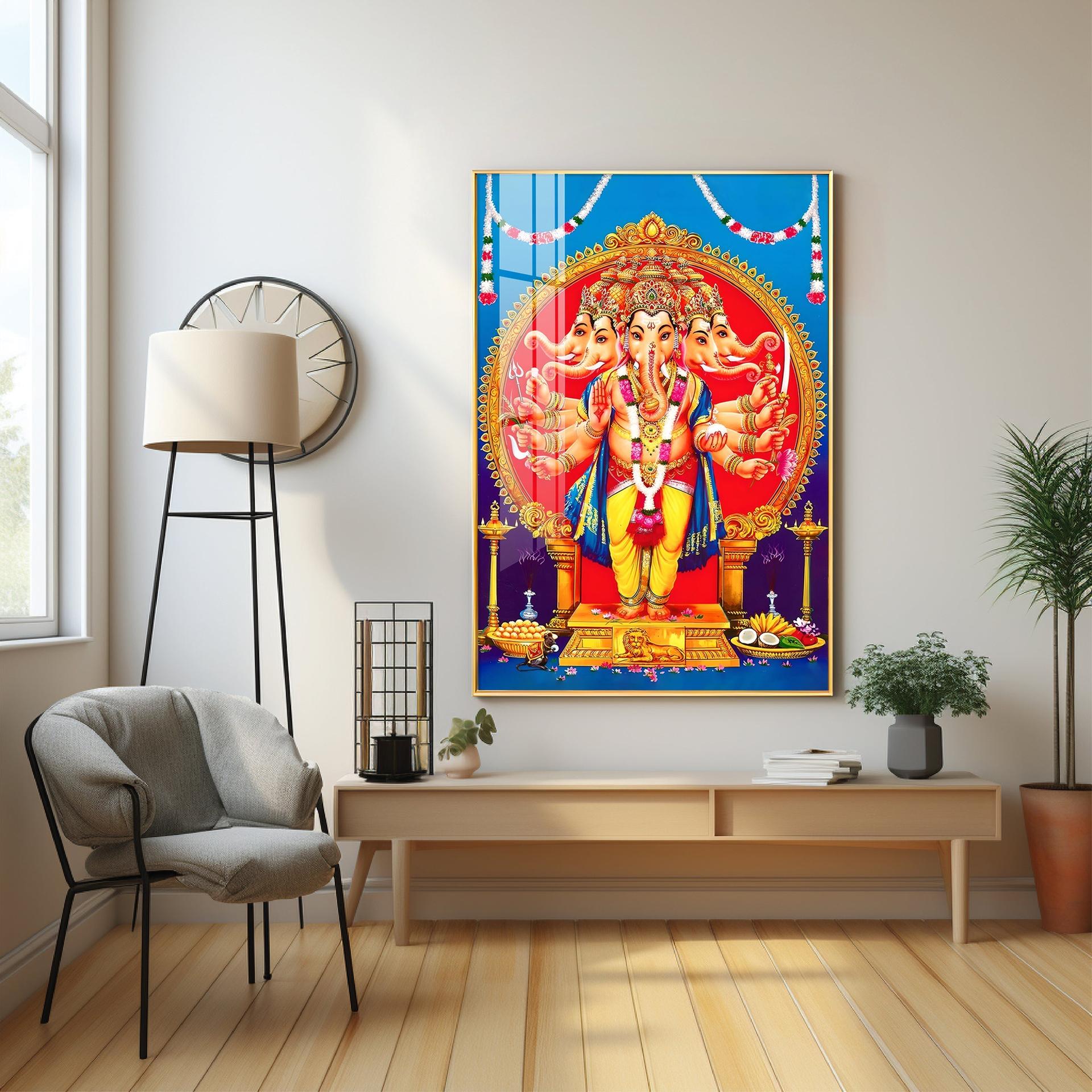 Ganesha's Embrace Premium Vertical Acrylic Wall Art - Image 7